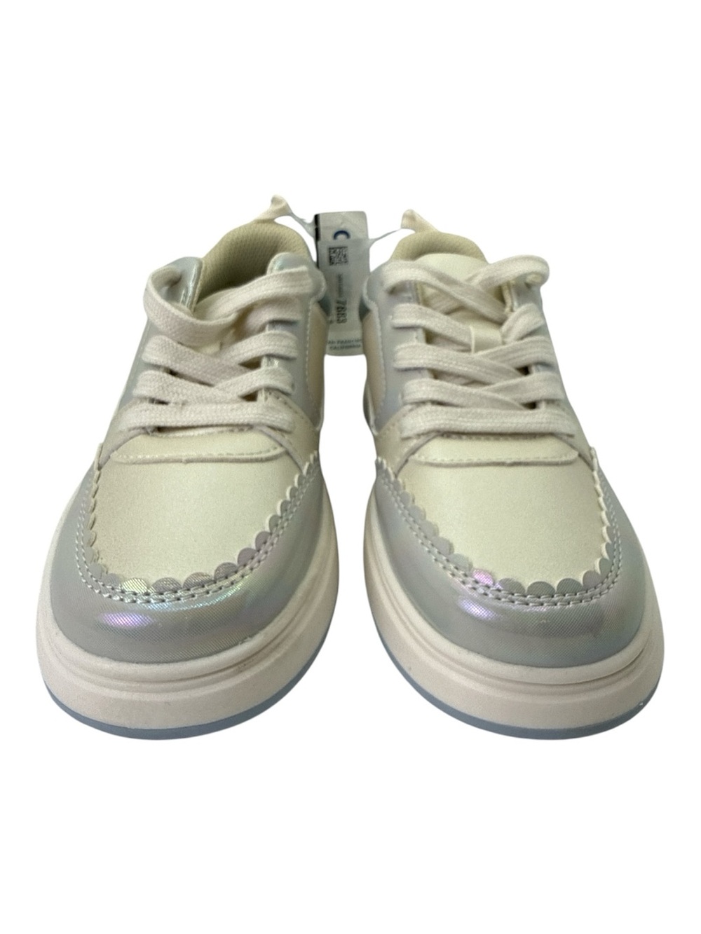 Old Navy Girls Shiny Low-Top Sneakers Metallic Sparkle Shoes Trendy‎ Casual Sz 1